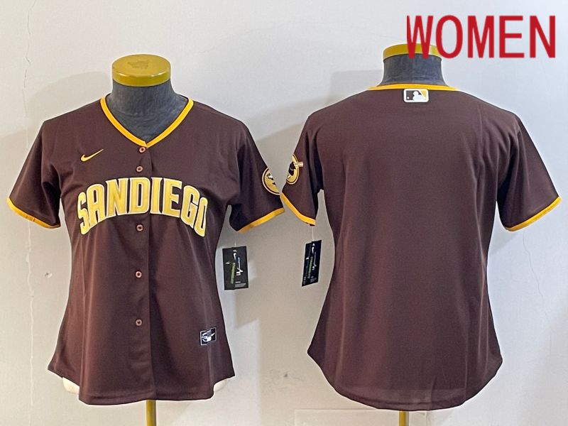 Women San Diego Padres Blank Browm Game 2024 Nike MLB Jersey style 2